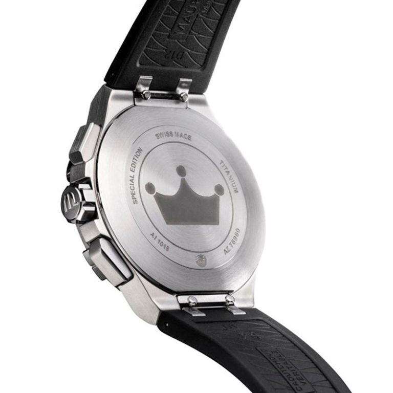 Maurice Lacroix Men’s Quartz Swiss Made Multi Color Silicone Strap Silver Dial 44mm Watch AI1018-TT030-130-K