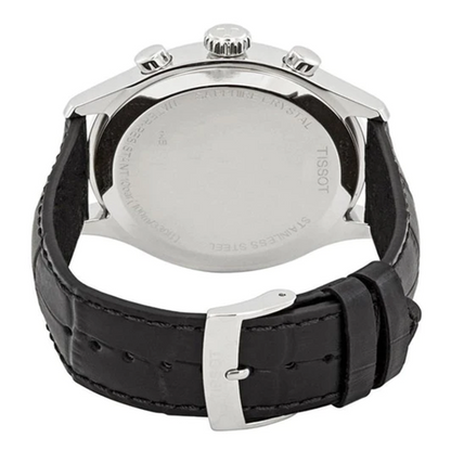 TISSOT Men’s Swiss Made Quartz Black Leather Strap Black Dial 45mm Watch T116.617.16.057.00