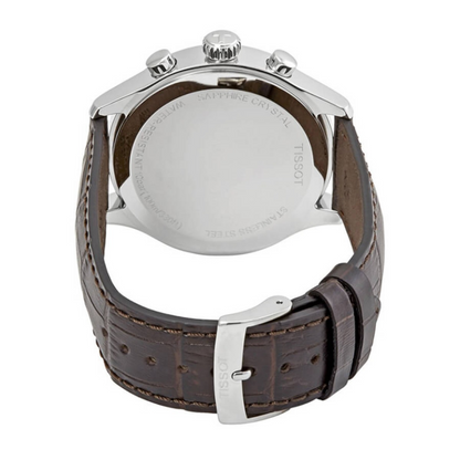 TISSOT Men’s Swiss Made Quartz Brown Leather Strap Blue Dial 45mm Watch T116.617.16.047.00