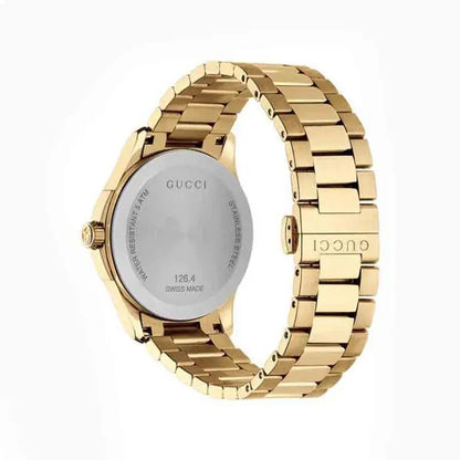 Gucci Unisexe | Quartz Stainless Steel Gold Dial 38mm YA126461