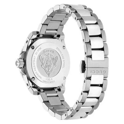 Gucci Women’s Quartz Stainless Steel Swiss Made Black Dial 32mm Watch YA136403