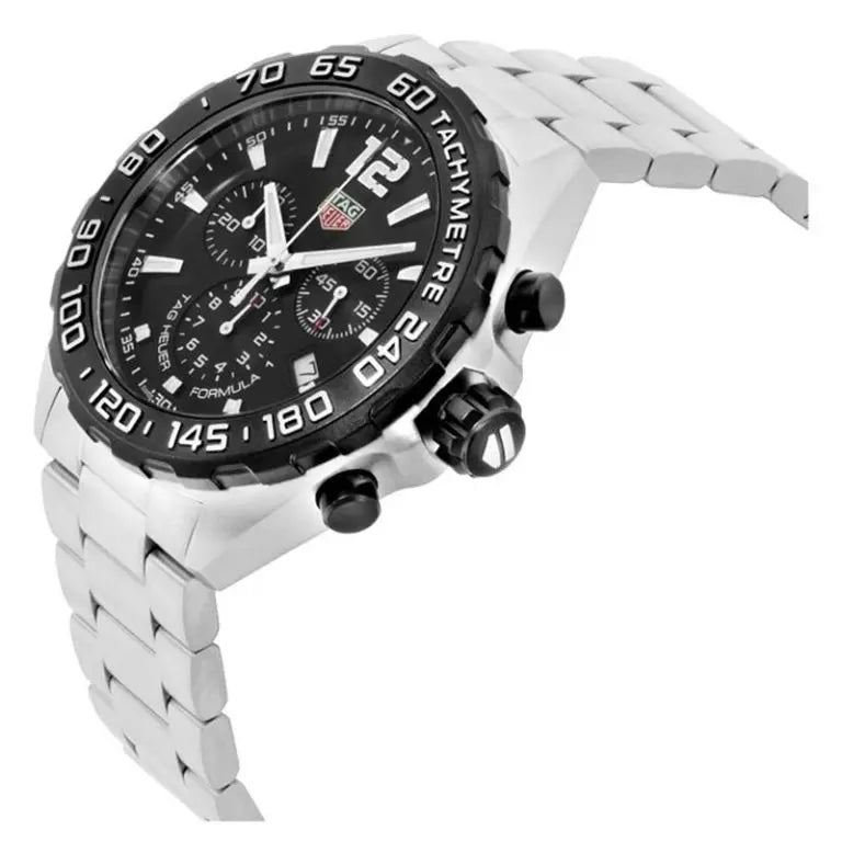 Tag Heuer Formula 1 Men’s Quartz Swiss Made Silver Stainless Steel Black Dial 43mm CAZ1010.BA0842 - twentyfour