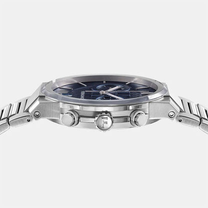 Ferragamo Men’s Swiss Made Quartz Silver Stainless Steel Blue Dial 41mm Watch SFME01123