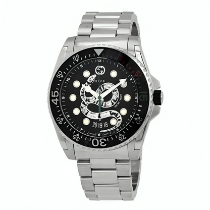Gucci Men’s | Quartz Stainless Steel Black Dial 45mm YA136218