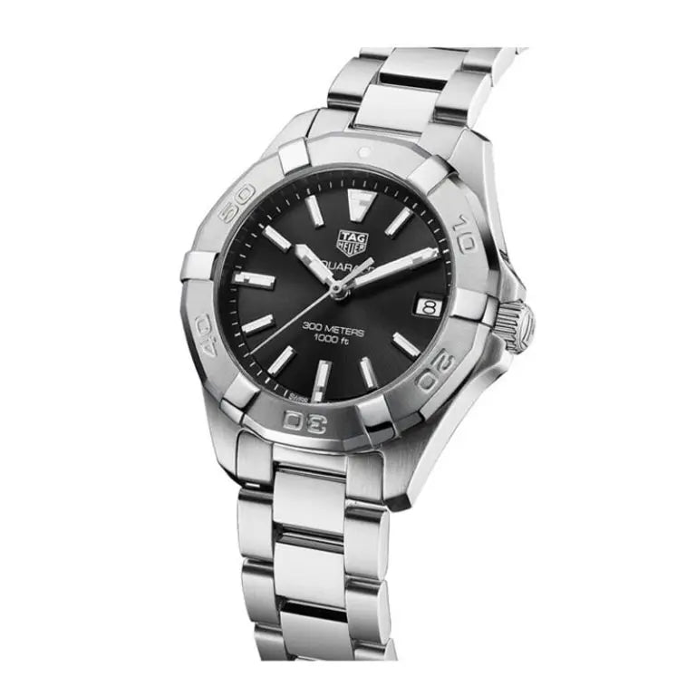 Tag Heuer Aquaracer Women’s Quartz Swiss Made Silver Stainless Steel Black Dial 32mm | WBD1310.BA0740