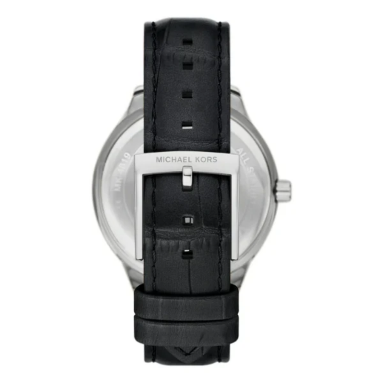 Michael Kors Women’s | Black Leather Strap Mother Of Pearl White Dial 38mm MK4821