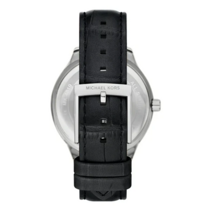 Michael Kors Women’s | Black Leather Strap Mother Of Pearl White Dial 38mm MK4821
