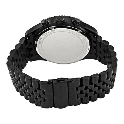 Michael Kors Men’s Quartz Black Stainless Steel Silver Dial 45mm Watch MK8605
