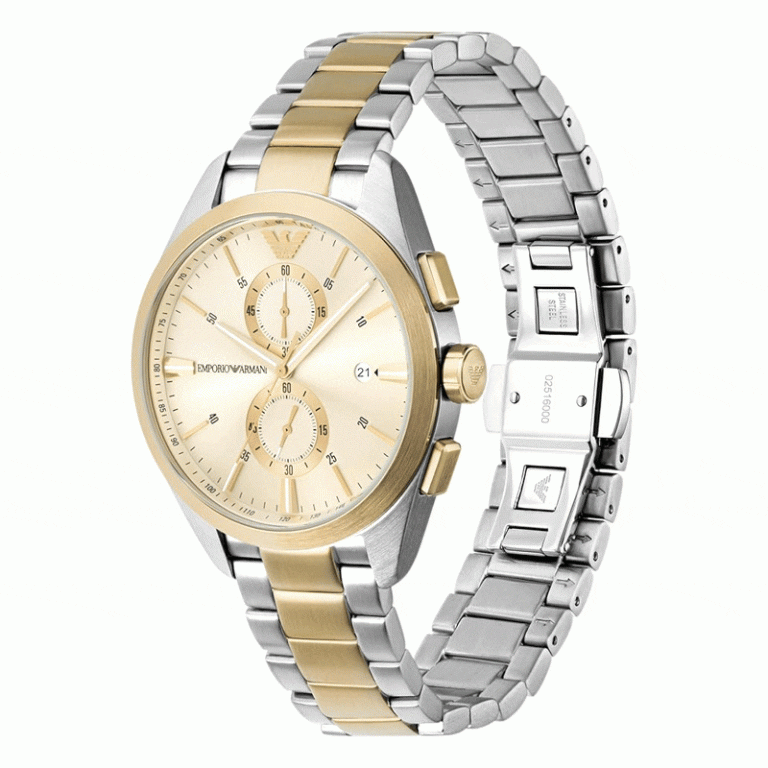 Emporio Armani | Men’s Quartz Two Tone Stainless Steel Cream Dial 43mm AR11605