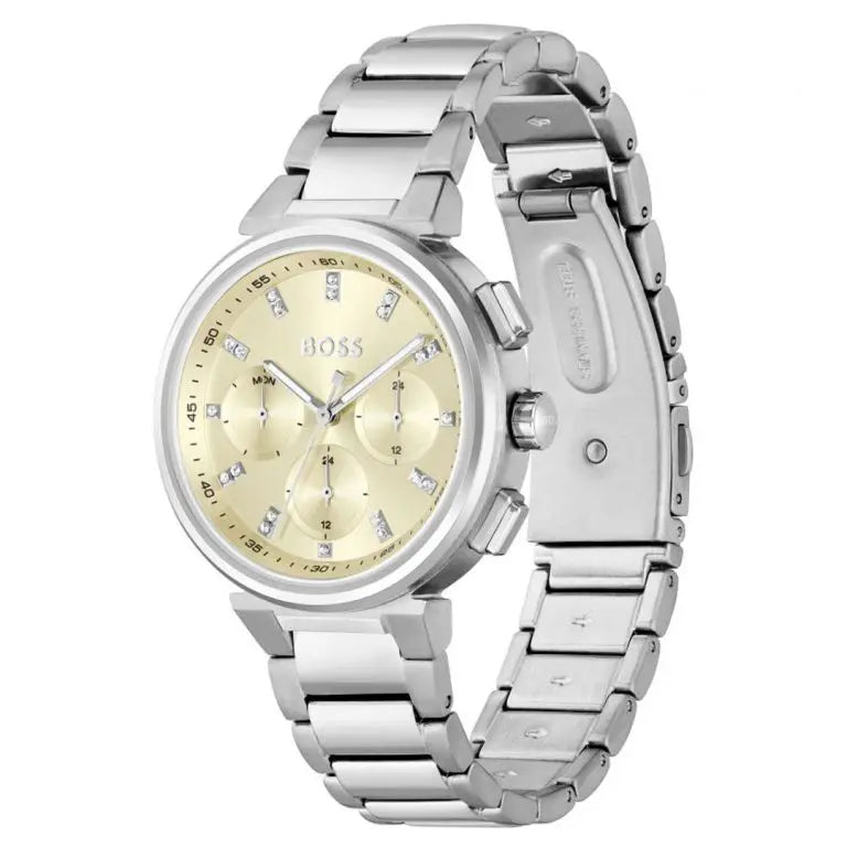Hugo Boss Women’s Quartz Silver Stainless Steel Champagne Dial 38mm 1502676