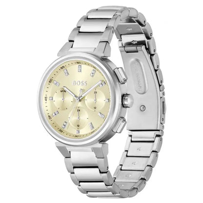 Hugo Boss Women’s Quartz Silver Stainless Steel Champagne Dial 38mm 1502676