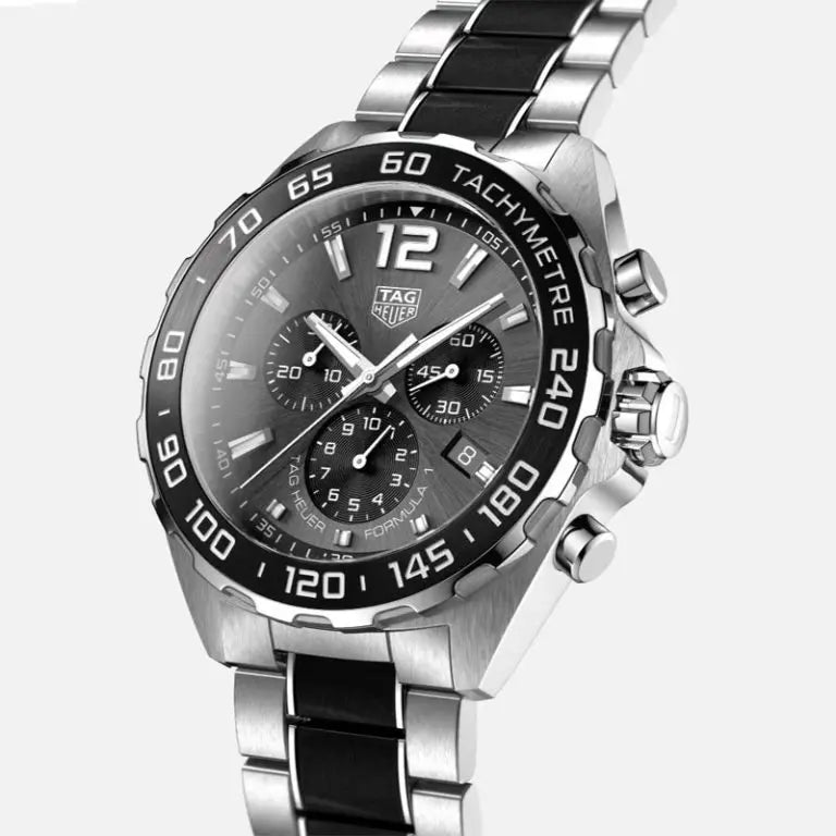 Tag Heuer Men’s Quartz Swiss Made Two-tone Stainless Steel Grey Dial 43mm Watch CAZ1011.BA0843 - twentyfour