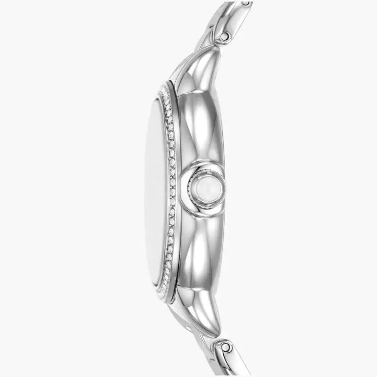 Emporio Armani Women’s Quartz Silver Stainless Steel Mother Of Pearl Dial 32mm Watch AR 11596