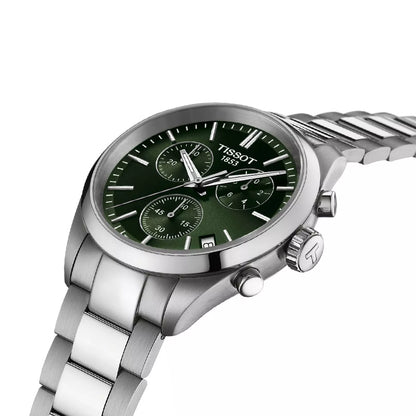 TISSOT Men’s Quartz Swiss Made Silver Stainless Steel Green Dial 40mm Watch T150.417.11.091.00