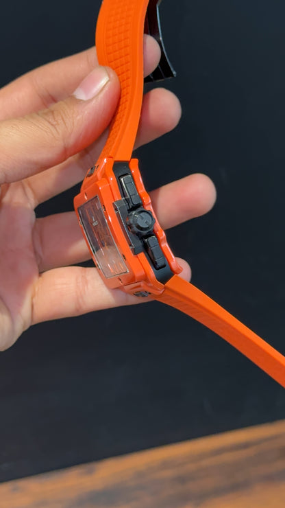 Premium Hublot Square | Big Bang Unico Edition | Orange Fanta Strap | Orange Dial