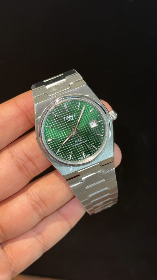 Tissot Prx | Auto | Silver Chain | Green Texture Dial - twentyfour