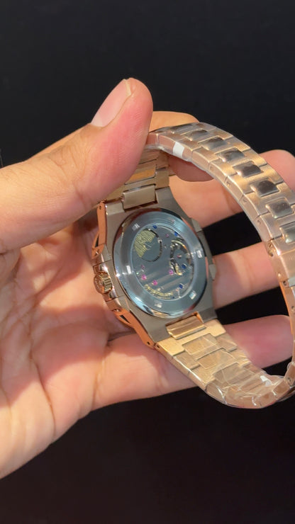 Pp Auto | Moonphase | Rose Chain | Sub Light Grey Dials