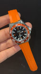 Omega Seamaster | Orange Bezel | Planet Ocean | Orange Silicone Strap | Black Dial