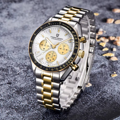 Pagani Design PD-1701 | Speedmaster | GOLD TT | WHITE DIAL