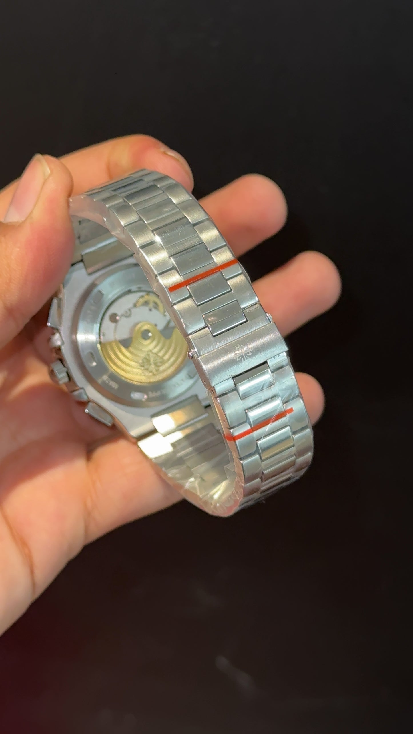 PP Auto | Single Time Edition | Silver Chain | Green Dial