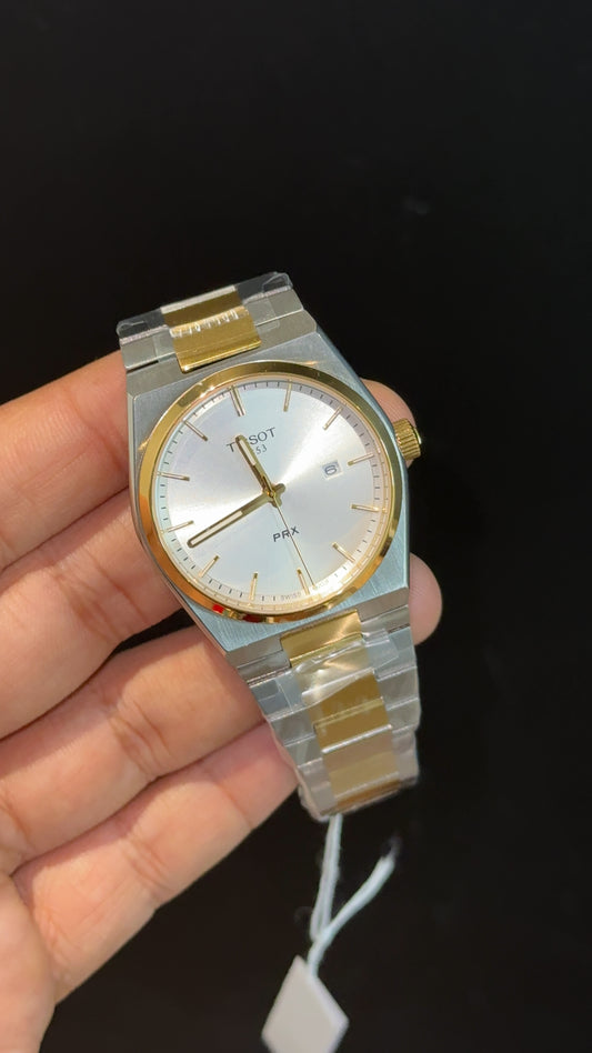 Tissot Prx | Quartz | Gold Two Tone | White Plain Dial - twentyfour