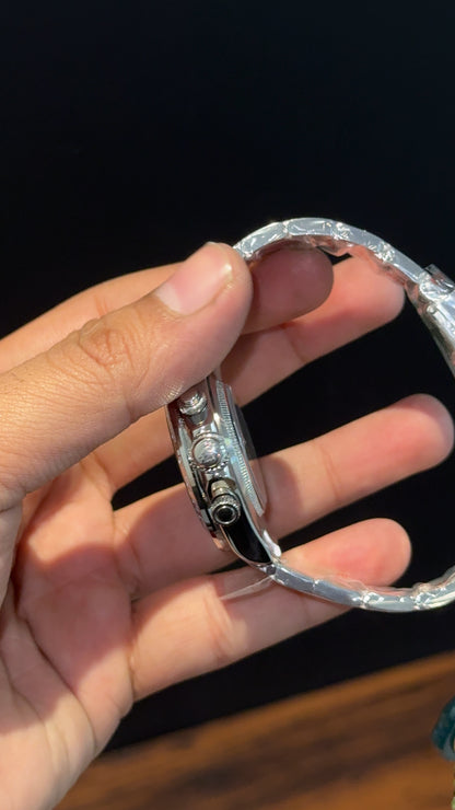 Daytona | Silver Chain | Chrono | White Dial