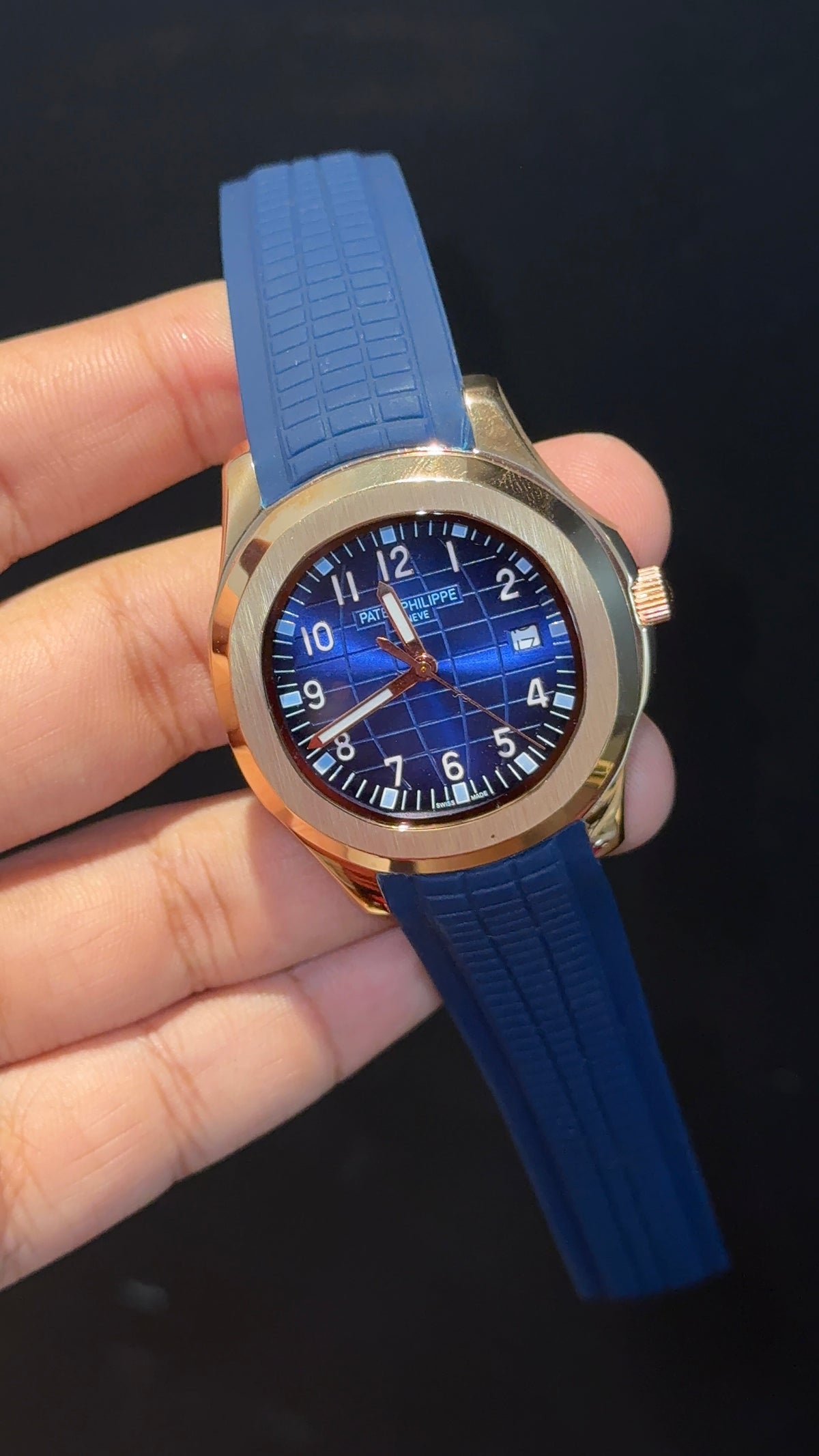 Pp Auto | Aquanaut | Blue Strap | Rose Blue Strap