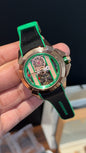 Executive Jacob and Co | Rose Bezel |  | Black Strap With Green Accent | Mens Mechanical Epic Edition