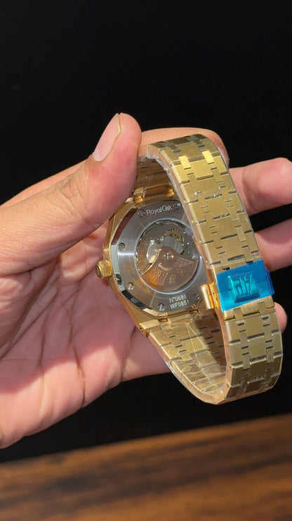 AP Auto | Gold Chain  | Black Dial