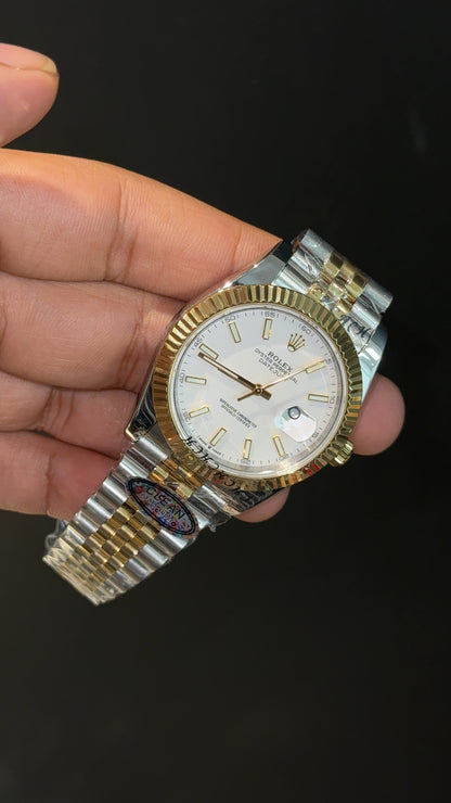 Premium Datejust | Gold Two Tone | White Dial