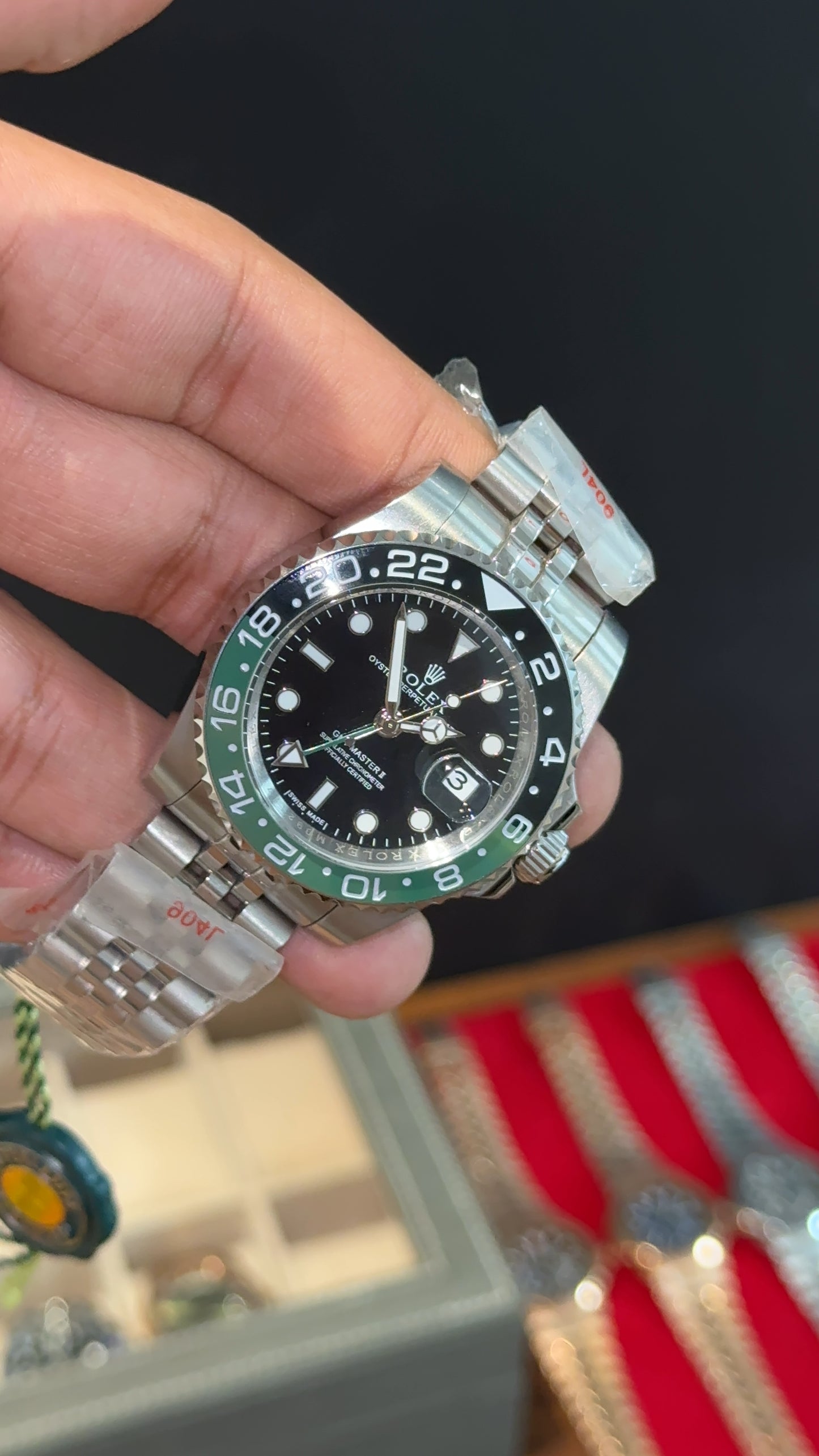 GMT Sprite  | Silver Jubilee Chain | Black Dial