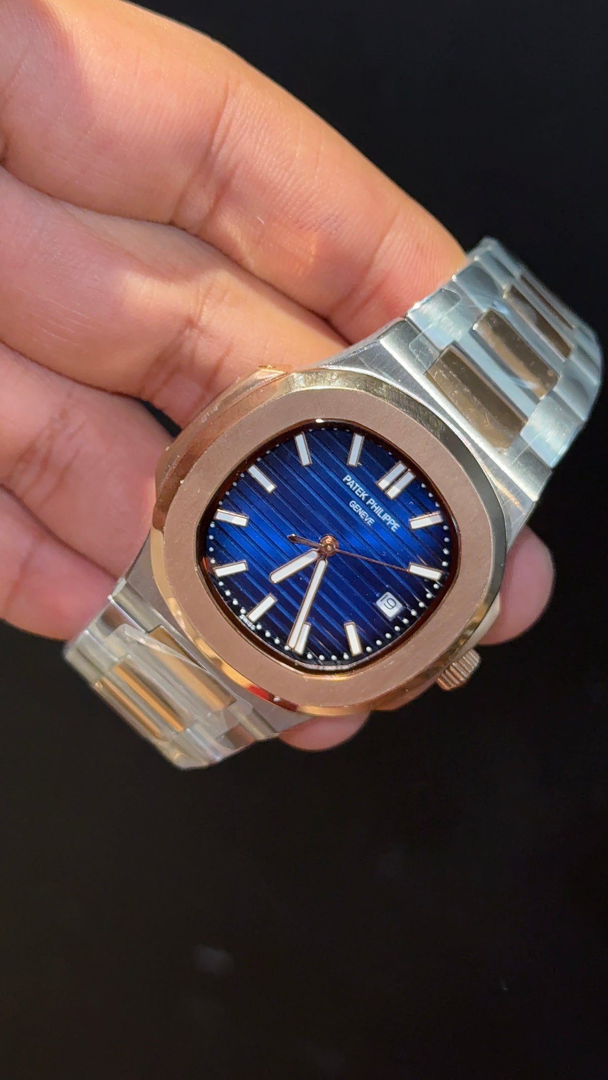 PP Auto | Rose Two Tone | Gradient Blue Dial