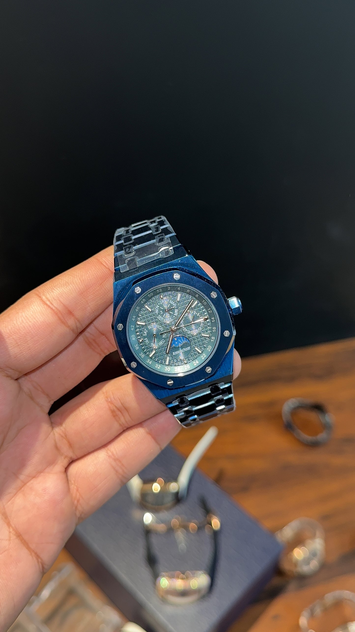 AP Auto | Blue Chain | Chrono Calendar | Blue Dial
