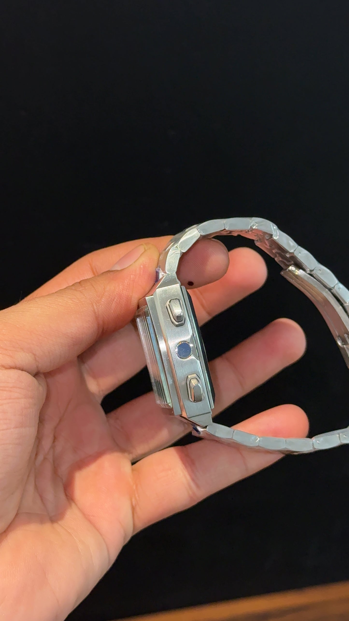 Tag Monaco | Silver Chain | Green Chrono | Silver Dial