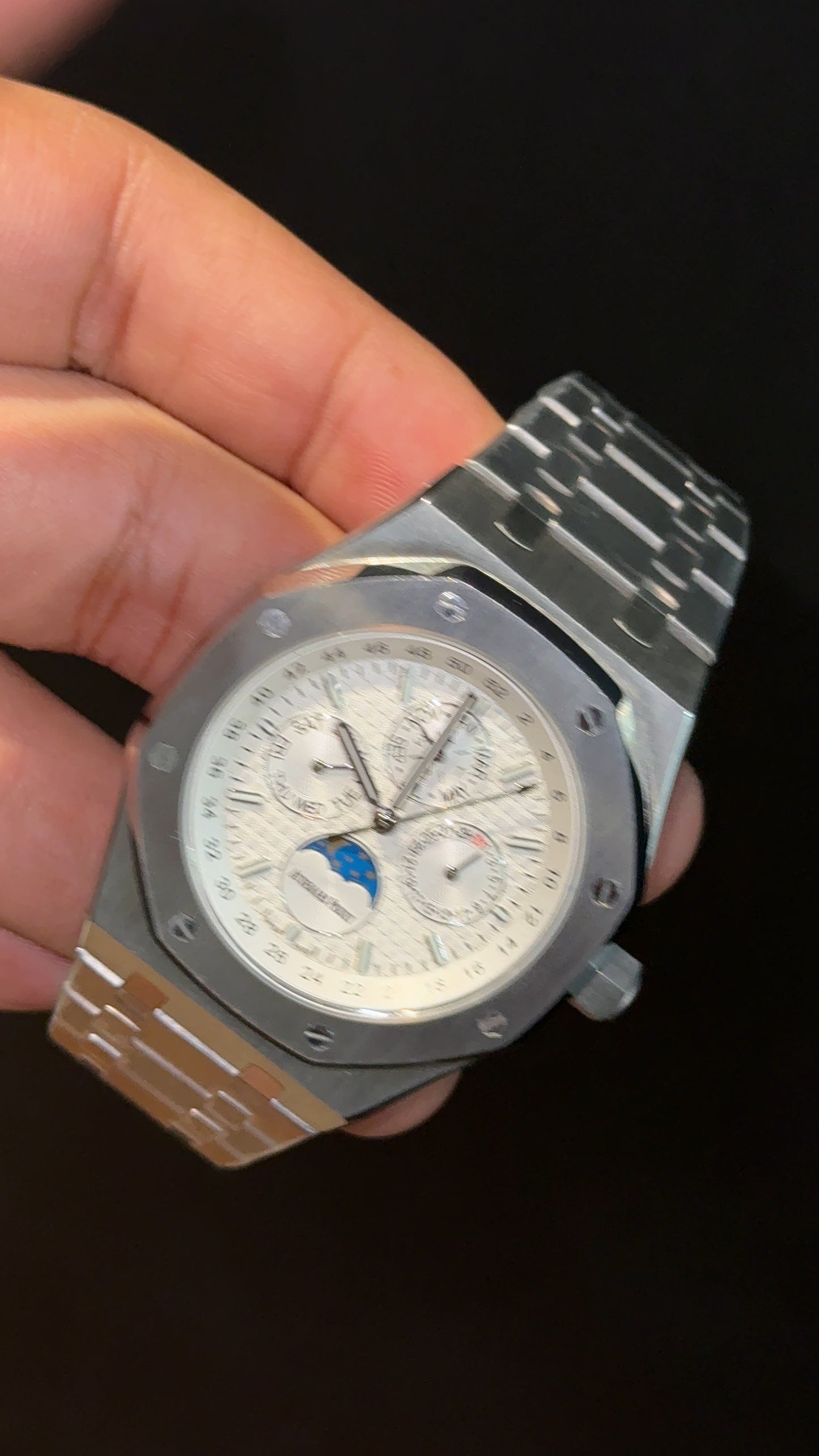 AP Auto | Silver Chain | Chrono | Calendar Edition | White Dial