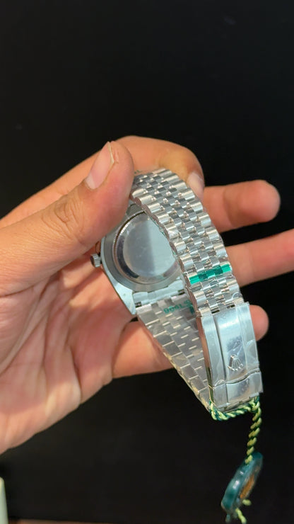 Premium Datejust | Silver Chain | Light Grey Dial