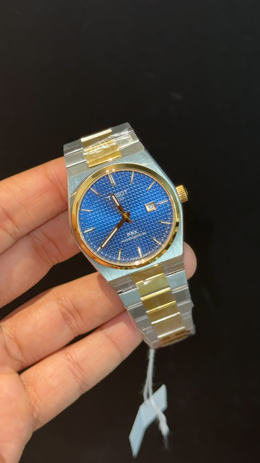 Tissot Prx | Quartz | Gold Two Tone | Blue Texture Dial - twentyfour