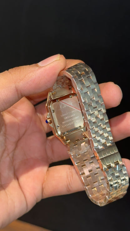 Cartier Panthere | 26mm | Woman  | Diamond Case | Rose Chain | White Dial
