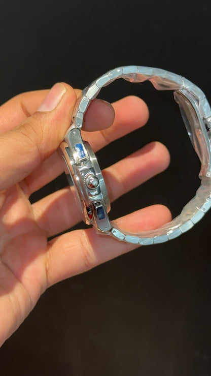 PP Auto | Silver Chain | Dual Time Edition | Greyish Dial
