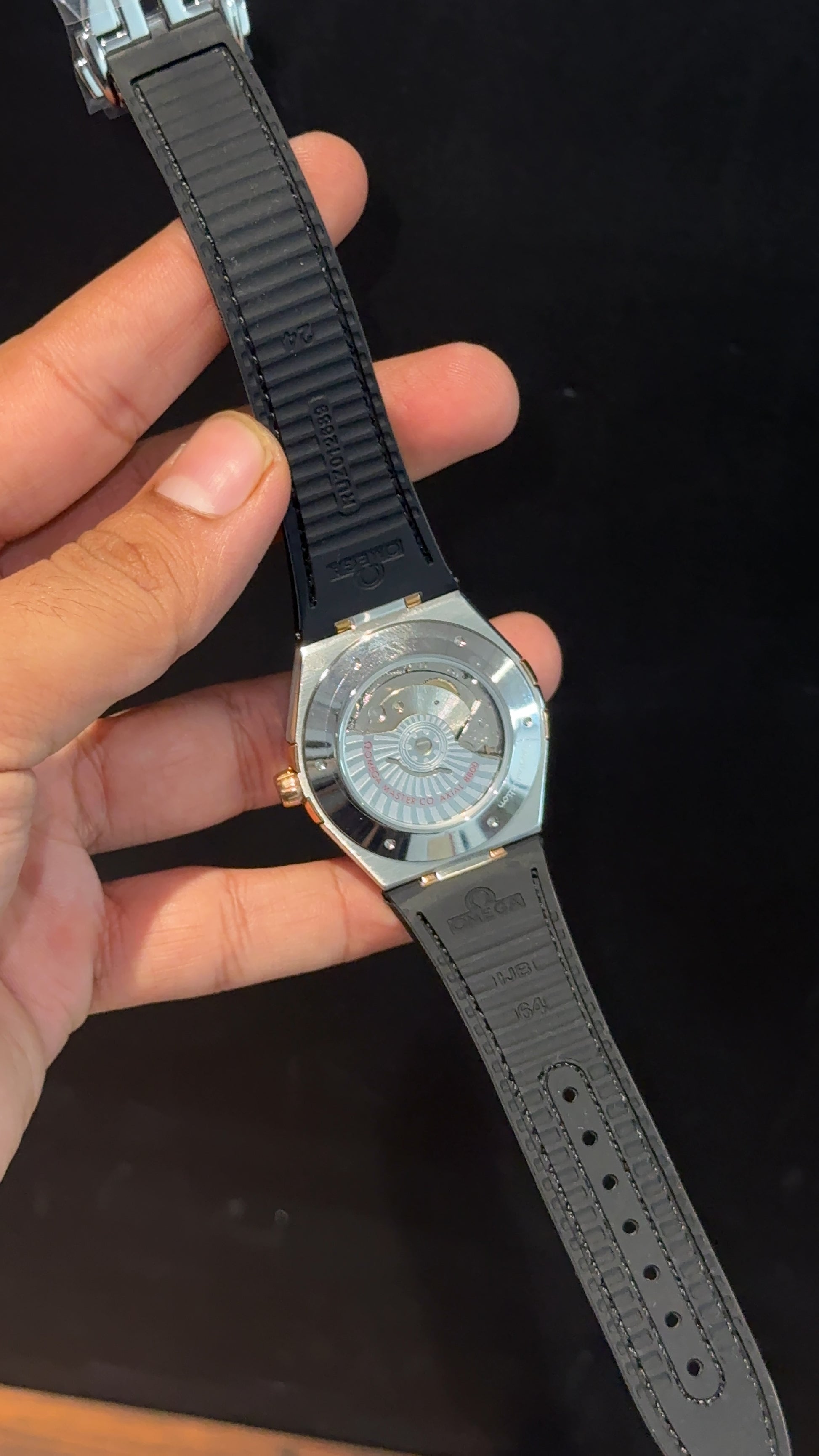 Omega Constellation | Silver Black Case | Black Strap | White Dial - twentyfour