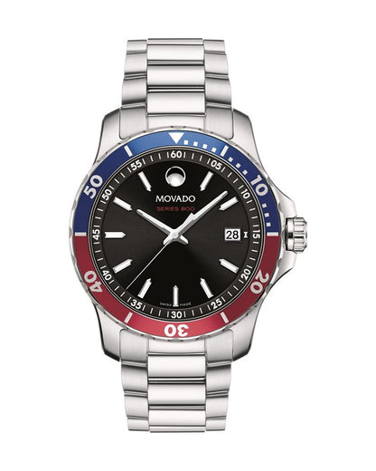 Movado Men’s Quartz Swiss Made Stainless Steel Black Dial 40mm Watch 2600152