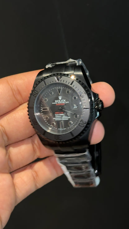 Deep Sea | Black Oyester Chain | Black Bezel | Black Dial