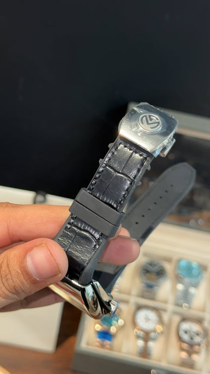 Premium Franck Muller | Vanguard Edition | Silver Case | Black Strap | White Dial