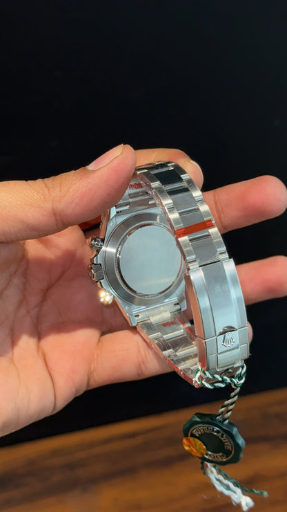 Executive Daytona | Silver Chain | Black Chrono | White Dial