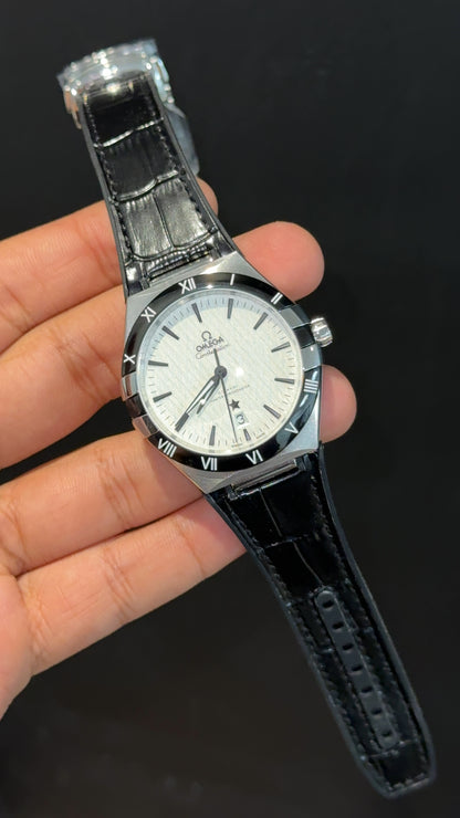 Omega Constellation | Silver Case | Black Strap | White Box Dial - twentyfour