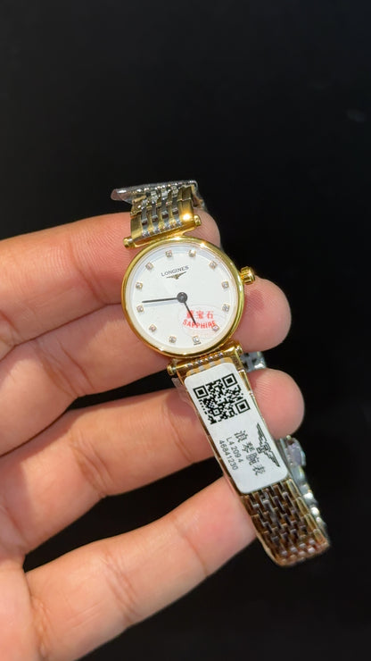 Longines | Woman | Gold Two Tone | White Diamond Dial - twentyfour