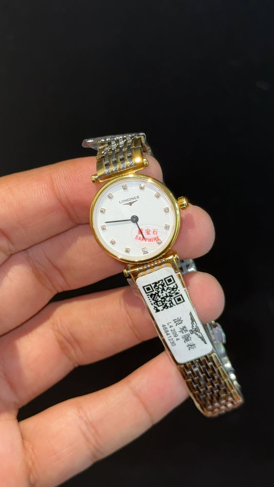 Longines | Woman | Gold Two Tone | White Diamond Dial - twentyfour