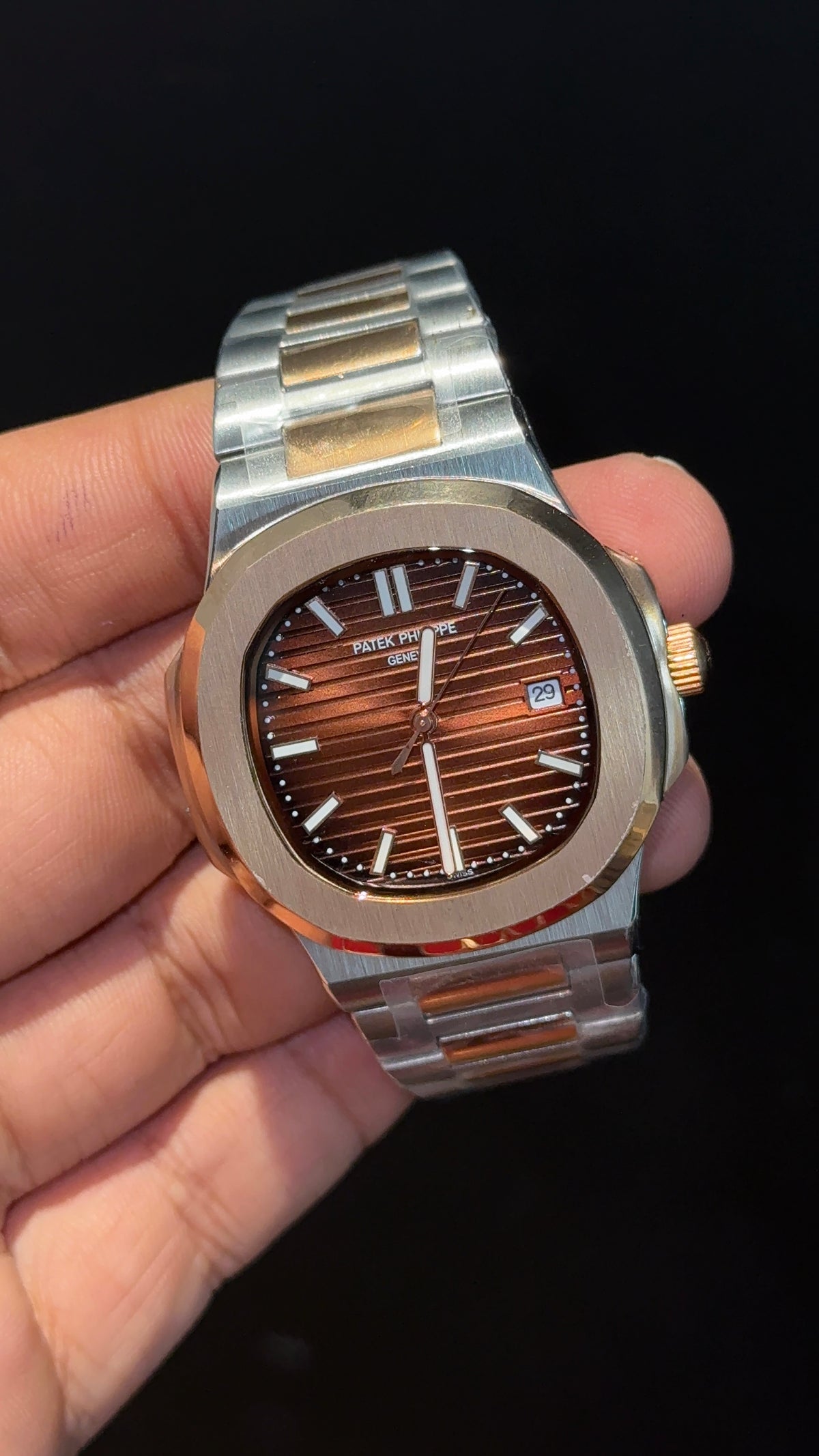 PP Auto | Rose Two Tone | Brown Dial