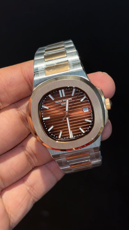 PP Auto | Rose Two Tone | Brown Dial
