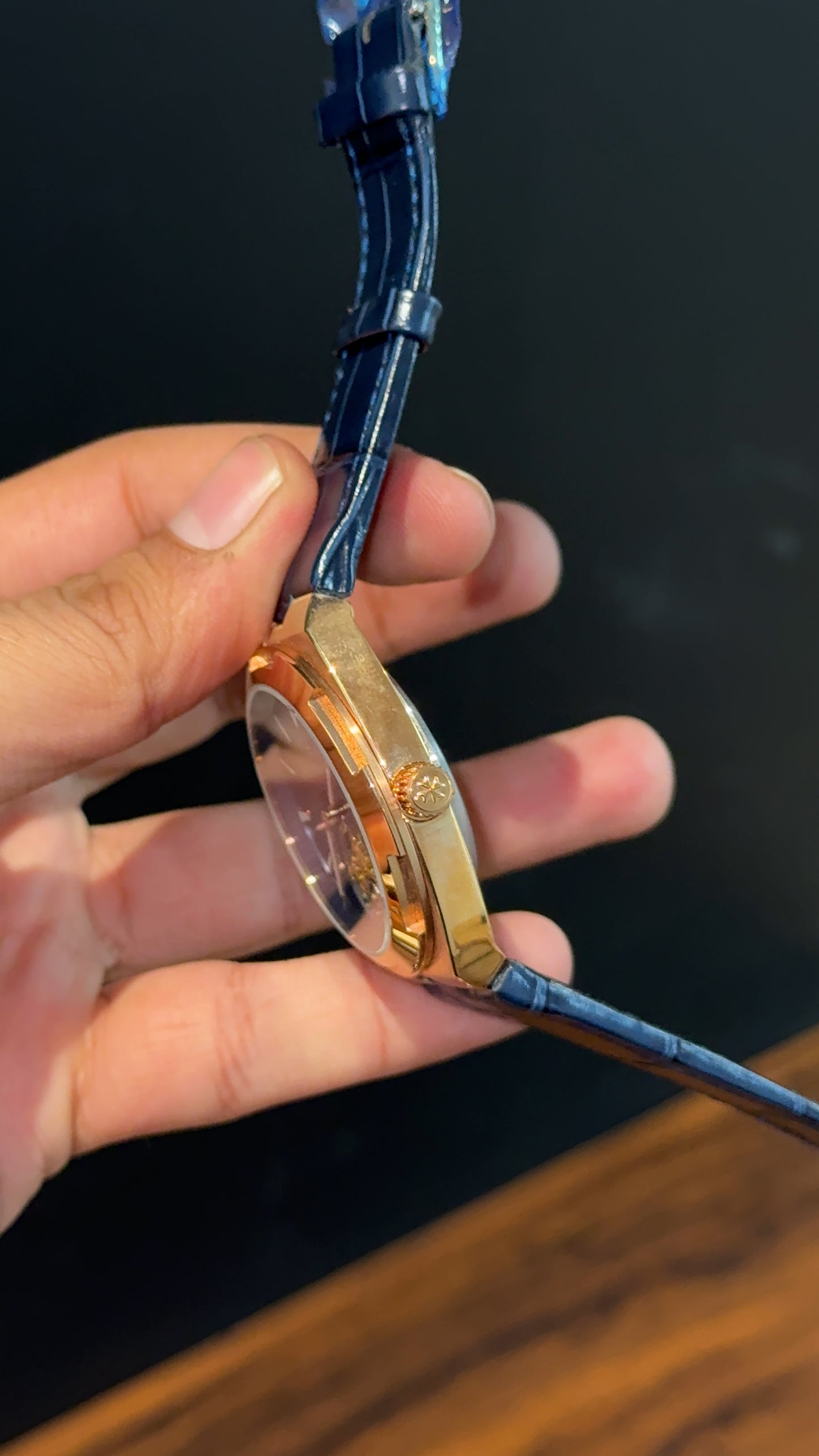 Vacheron Constantin | Rose | Blue Leather Strap | Tourbillon | Shaddy Blue Dial